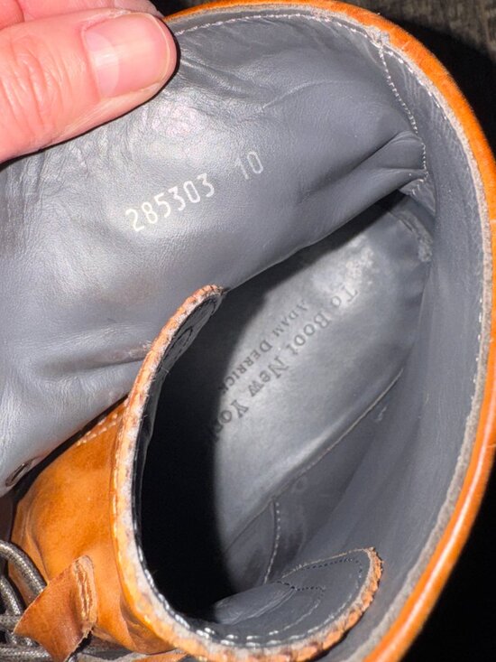 Adam Derrick/To Boot New York Cognac Leather Wingtip Ankle Boots, Size 10 main image 11